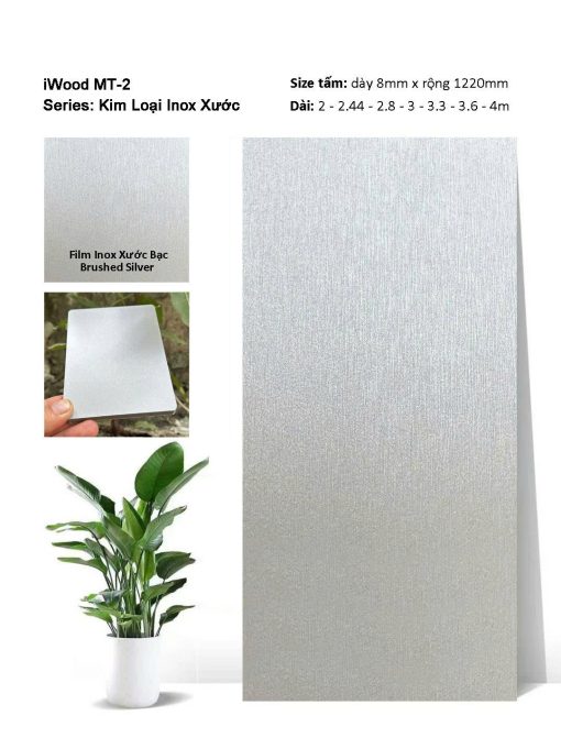 Tấm Ốp Than Tre Inox Xước iWood