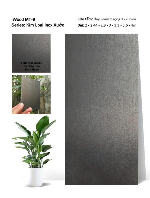 Tấm Ốp Than Tre Inox Xước iWood